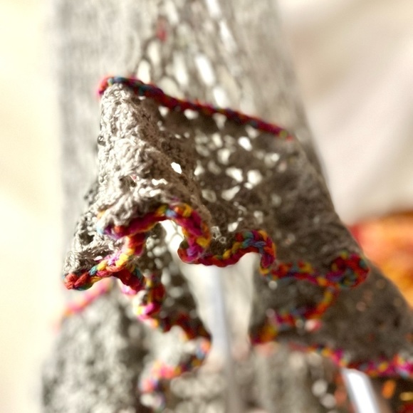 GRAY BIKINI AND SWIM COVER SET WITH MULTI COLORED TASSELS - Picture 17 of 17